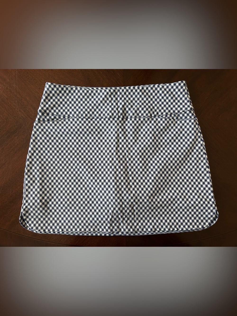 Lady Hagen Women's Navy and White Gingham Mini Golf Skort. Size XL